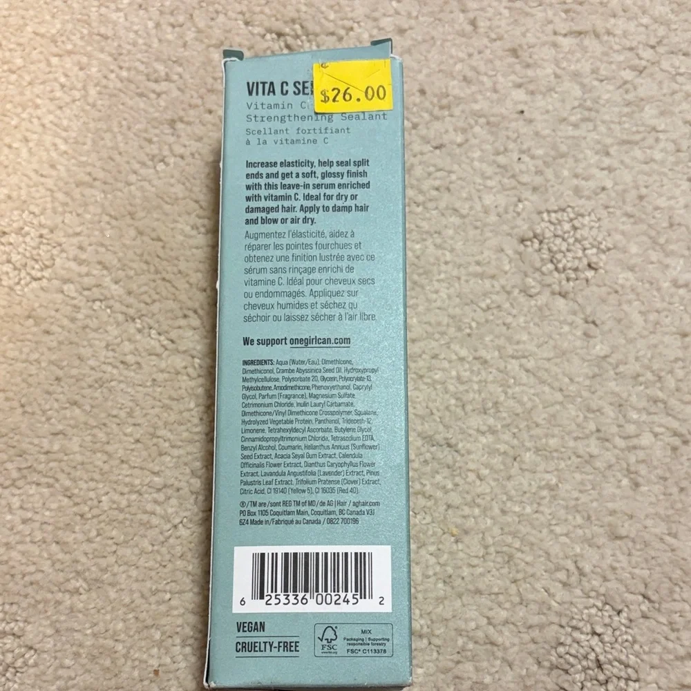 Vita C Serum - Vitamin C Strengthening Sealant Reduce Breakage Smooth Shine Soft - Picture 2 of 2